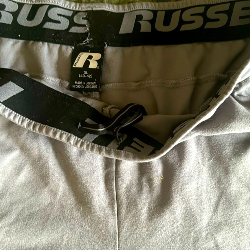 Grey men’s Russ Russel athletic pants grey gently used